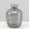 7in Tall Dijon Grey Luster Glass Vase