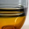 8in Tall Ecosse Dual Tone Amber and Smoke Statement Piece Glass Vase