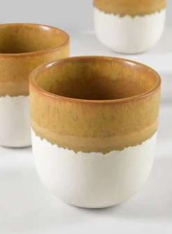4in Tall Fermier Ceramic Cache Pot, Set of 4