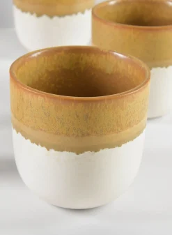 4in Tall Fermier Ceramic Cache Pot, Set of 4