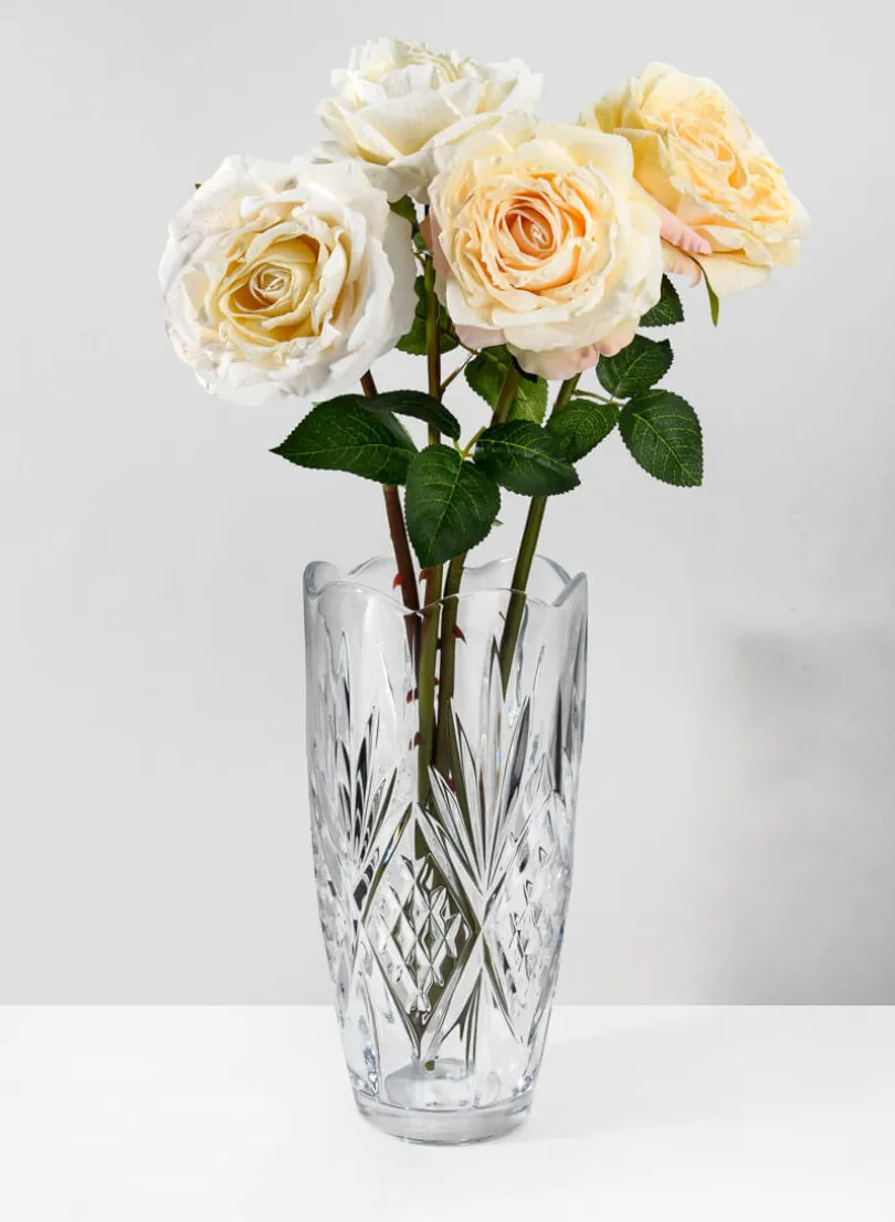 11.75in Tall Festonne Petillant Classic Glass Vase