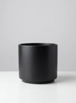 5.25in Tall Florist Choice Matte Black Ceramic Cylinder, Set of 2