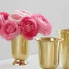 4.75in Tall Footed Brass Vase