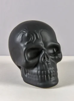 4.5in Tall Freddy's Black Porcelain Skull