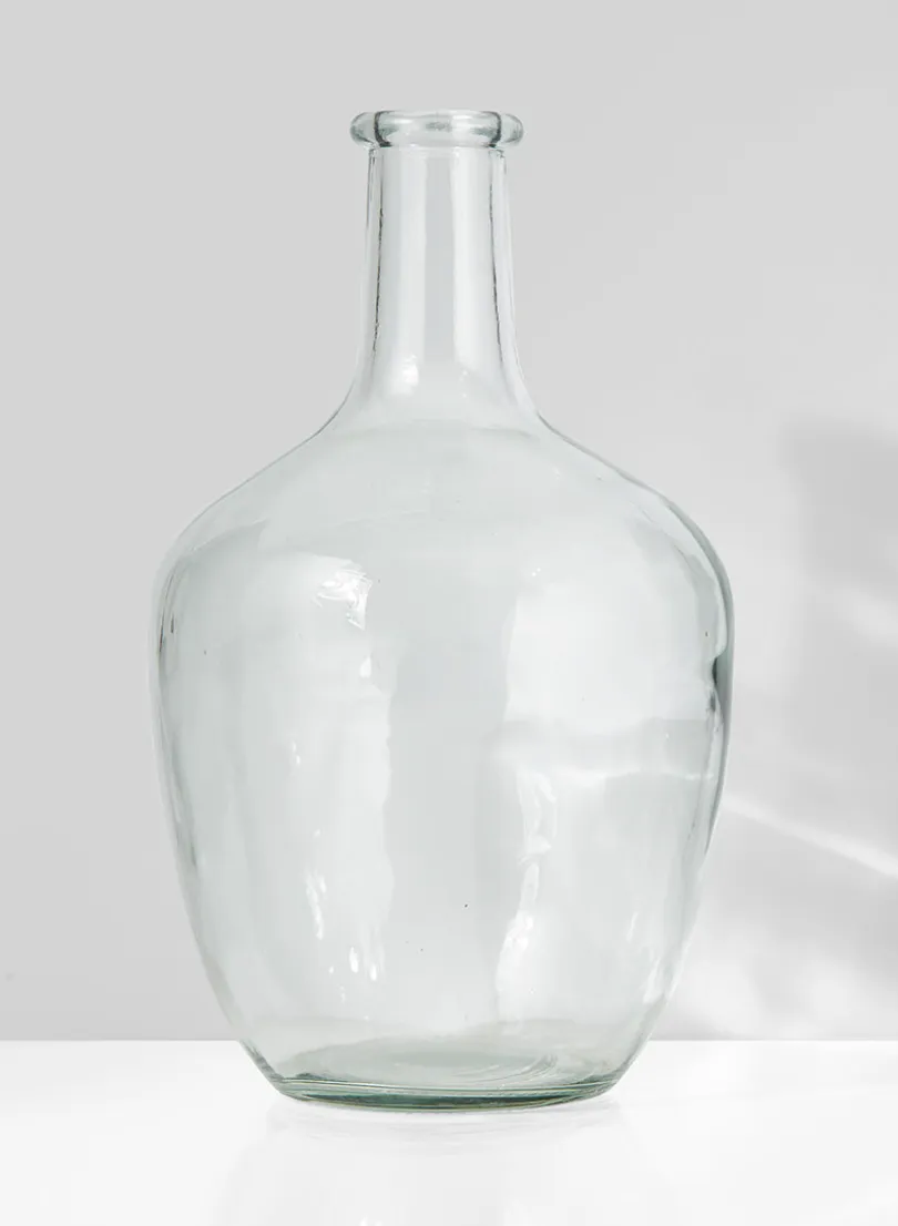 10in Tall Glass Bottle Vase