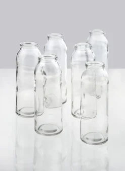 6.25in Tall Glass Bottle Vase, Set of 6