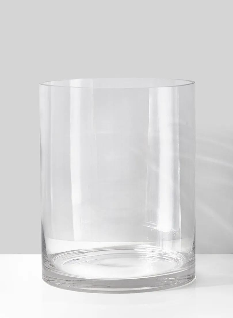 10in Tall Glass Cylinder Vase