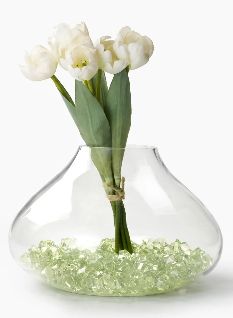 8in Tall Glass Planting Vase