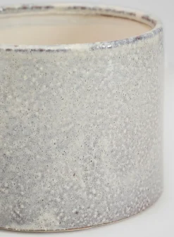 5.5in Tall Glaze Cloud Gray Ceramic Cylinder Vase