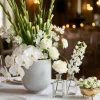 6in Tall Glazed Ceramic Pedestal Vase