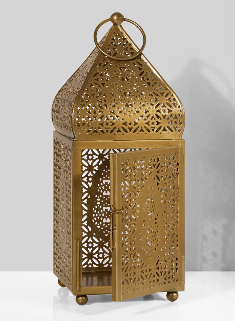 12in Tall Gold Alhambra Square Lantern