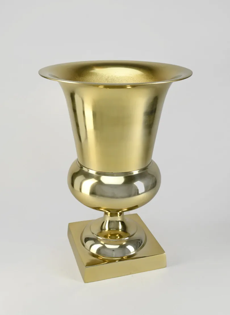 21in Tall Gold Aluminum Urn