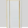 12in Tall Gold Candle Holder With Mirror Bottom