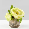 3.5in Tall Gold Diamond Glass Tea Light Holder, Set of 6