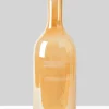 12in Tall Gold Luster Glass Bottle Vase