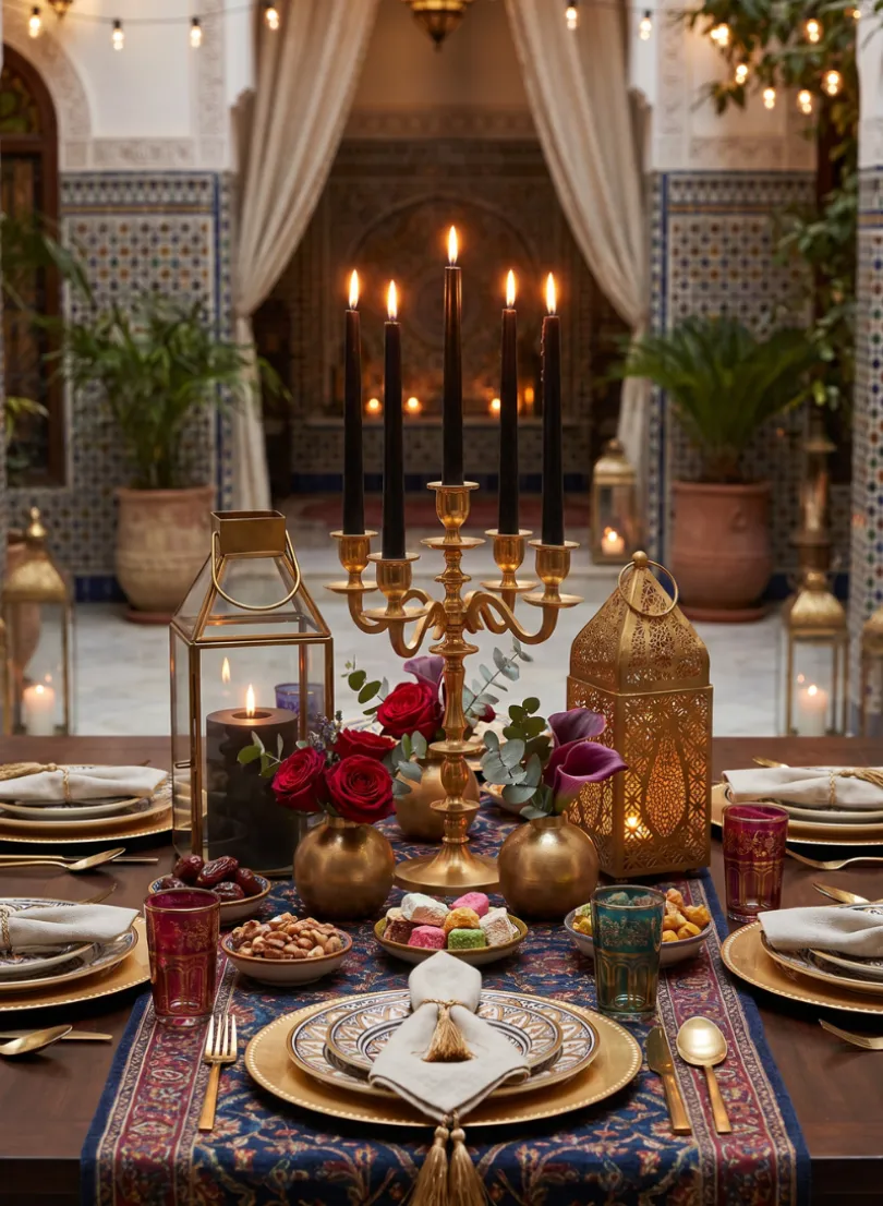 14in Tall Gold Metal Candelabra