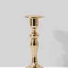 9in Tall Gold Metal Candlestick