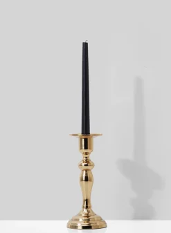 9in Tall Gold Metal Candlestick