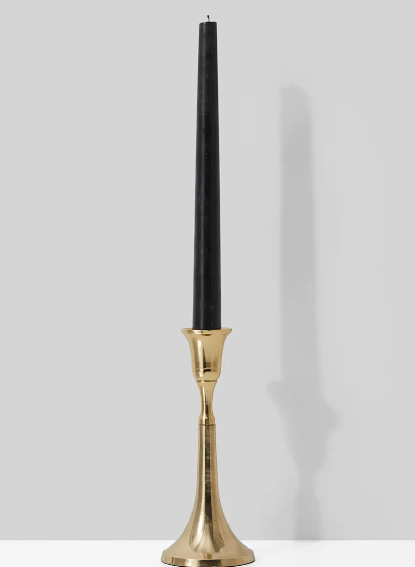 7in Tall Gold Metal Candlestick