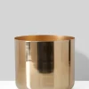 8in Tall Gold Planter Iron Vase