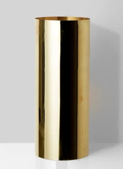 20in Tall Gold Stainless Steel Cylinder
