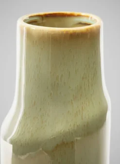 8in Tall Green Glaze Annika Ceramic Cylinder