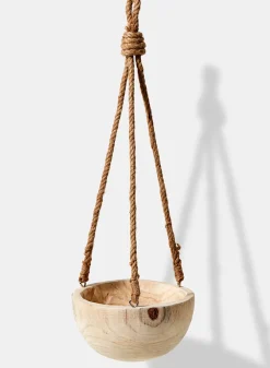 4.5in Tall Hanging Paulownia Wood Bowl