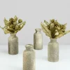 4.5in Tall Harem Gilded Glass Mini Bottle, Set of 4