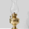 9.5in Tall Heritage Brass Table Oil Lamp