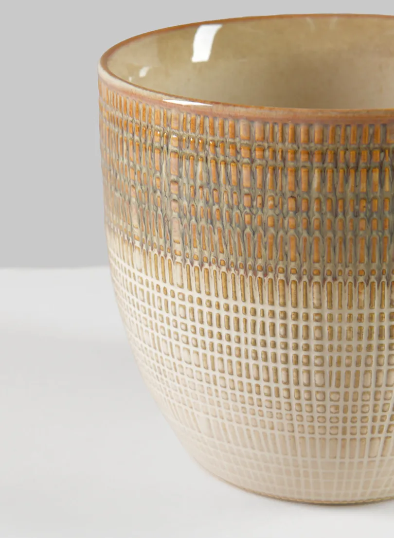 5in Tall Hinata Running Glazed Cachepot