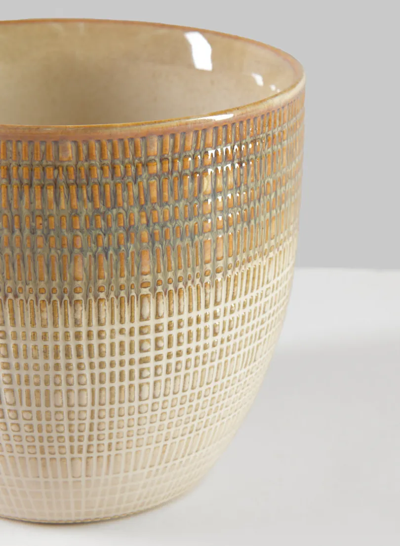 5in Tall Hinata Running Glazed Cachepot