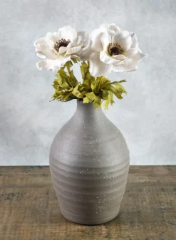 9in Tall Imari Aged Black Artisan Ceramic Vase