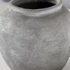 7in Tall Iquitos Venetian Grey Ceramic Jar Vase