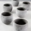 3in Tall Iquitos Venetian Grey Ceramic Mini Pot, Set of 6