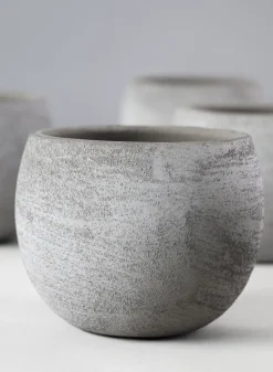 3in Tall Iquitos Venetian Grey Ceramic Mini Pot, Set of 6