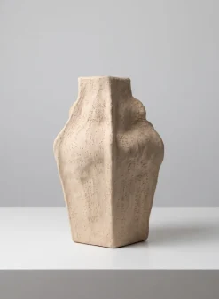 11in Tall Izmir Sand Ceramic Deco Vase