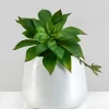 6.5in Tall Krater Aged White Artisan Pot