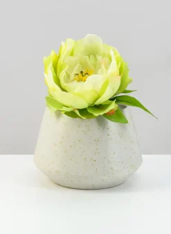 3.75in Tall Krater Rust White Pot