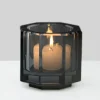 2.75in Tall Krustallos Luxe Smoke Gray Tealight Crystal Glass Holder