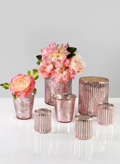 3in Tall La Fete en Rose Vintage Pink Votive Holder