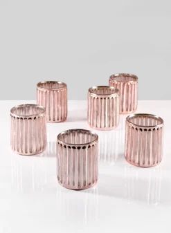 3in Tall La Fete en Rose Vintage Pink Votive Holder