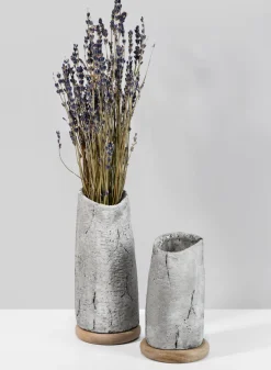 6in Tall Lava Cement Vase