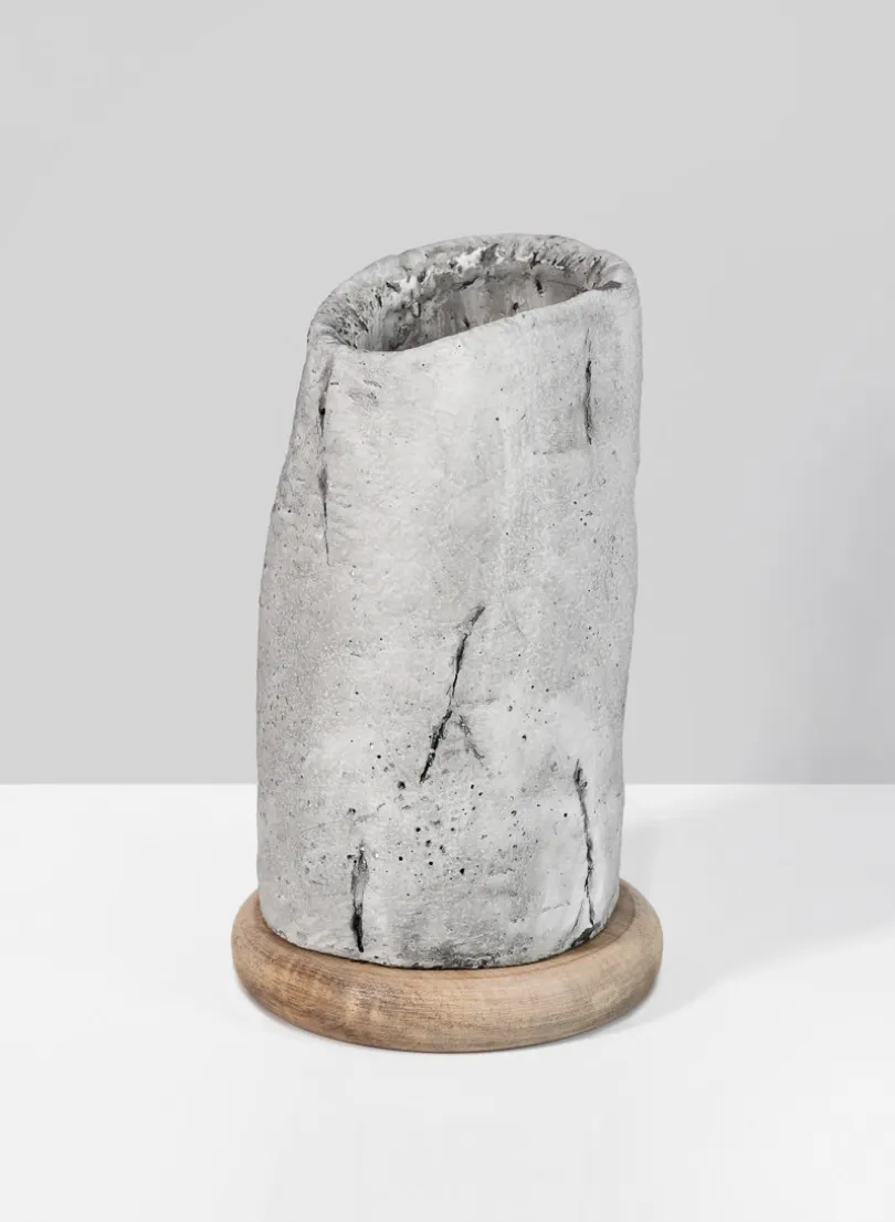 6in Tall Lava Cement Vase