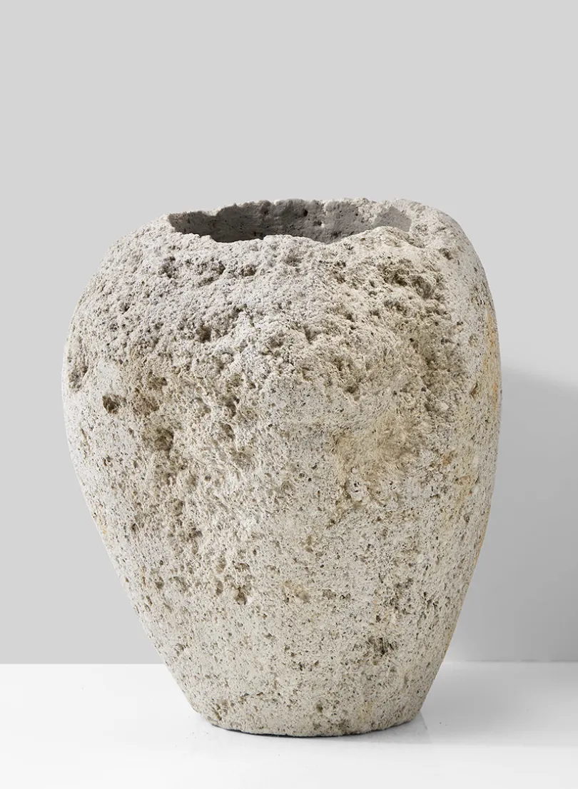 9.5in Tall Lava Rock Vase, Medium
