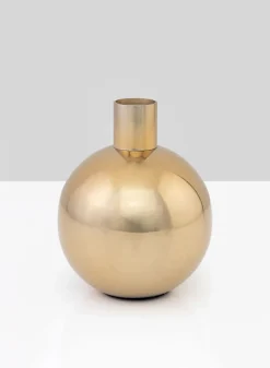 4.5in Tall Le Mans Gold Bud Stainless Steel Vase