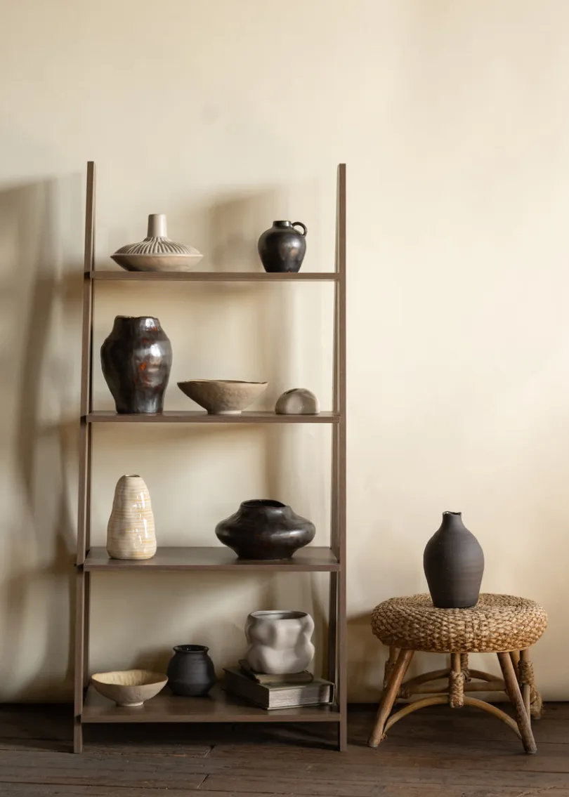 9in Tall Mashiko Aged Brown Artisan Ceramic Urn
