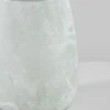 6.25in Tall Mashtal Luster White Frost Washed Artisan Glass Holder