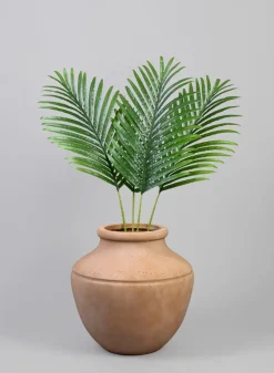 16in Tall Matka Lava Concrete Terracotta Look Low Jar Planter