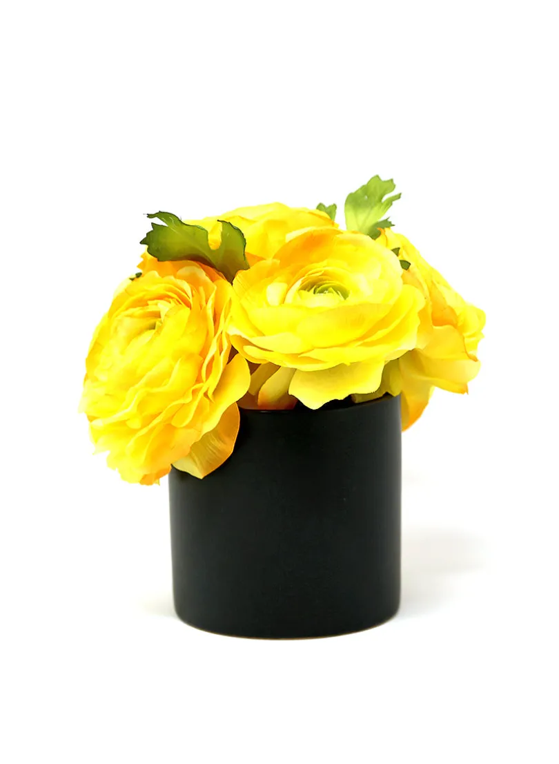 4in Tall Matte Black Cylinder