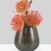 5.5in Tall Mesopotamia Bronze Balloon Glass Votive Holder